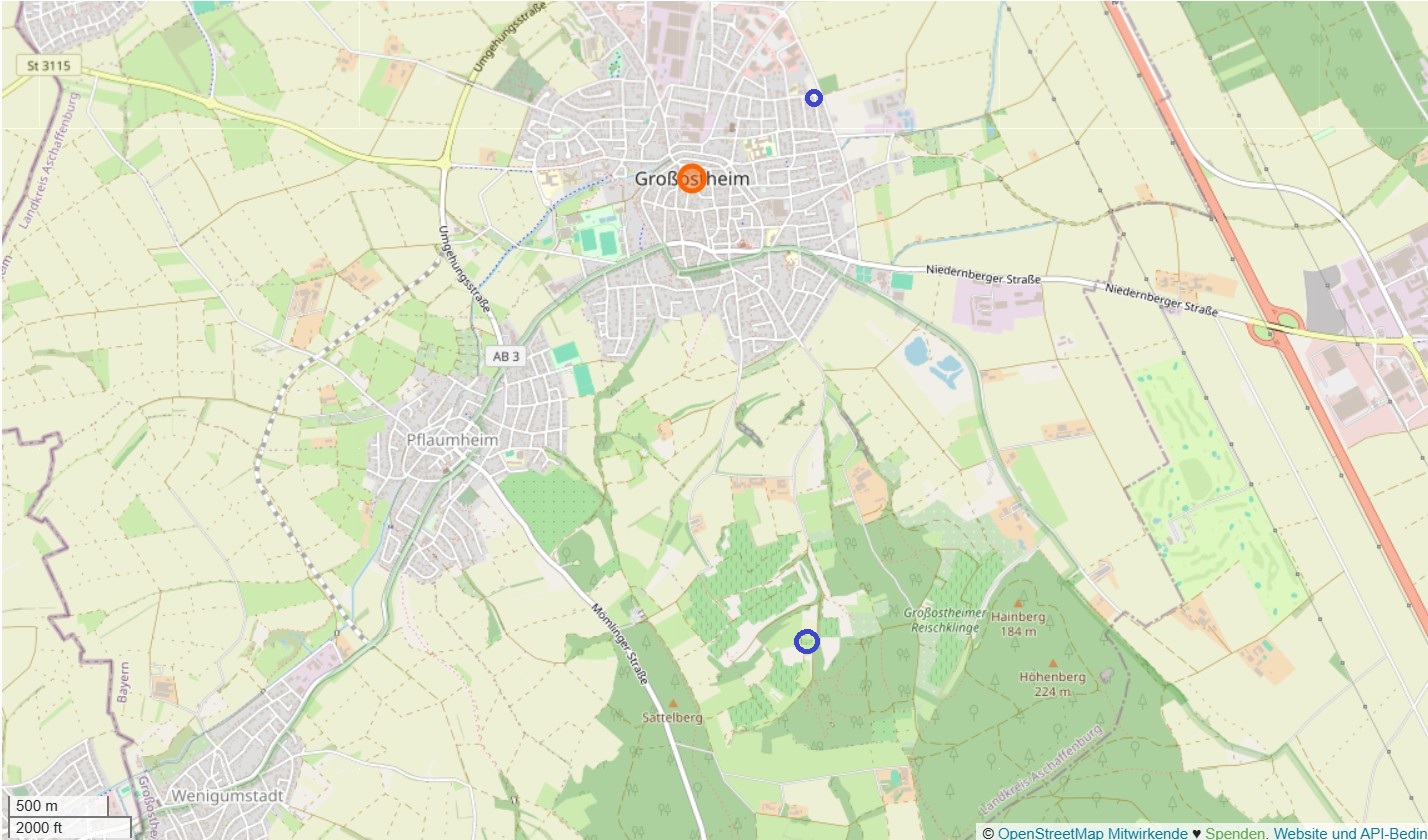 Karte basiert auf OpenStreetMap-Daten, © OpenStreetMap-Mitwirkende, Lizenz CC BY-SA 2.0. Weitere Informationen unter www.openstreetmap.org/copyright Karte basiert auf OpenStreetMap-Daten, © OpenStreetMap-Mitwirkende, Lizenz CC BY-SA 2.0. Weitere Informationen unter www.openstreetmap.org/copyright